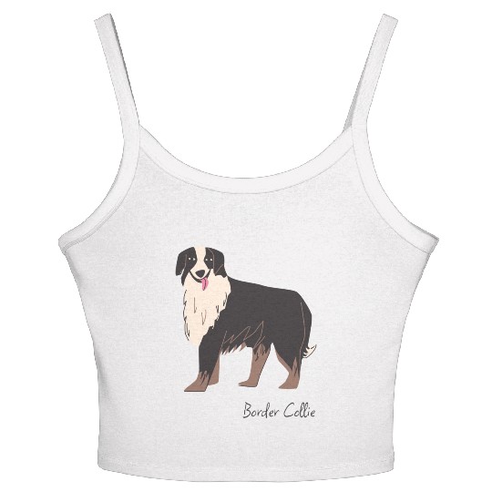 Border Collie Women's Spaghetti Strap Tank Top