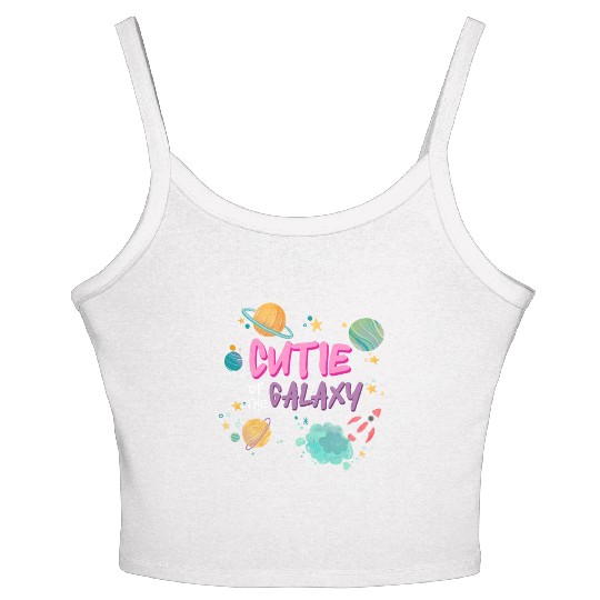 Cutie Of The Galaxy! Sweet Girl, Child Baby, Girl, Women's Spaghetti Strap Tank Top