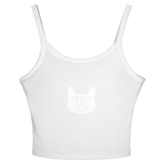 Crazy Cat Lady Women's Spaghetti Strap Tank Top - Funny Cats Lovers Kitten