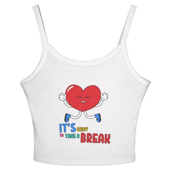 Joyful Reminder Embrace Self-Care with "It's Okay Women's Spaghetti Strap Tank Top