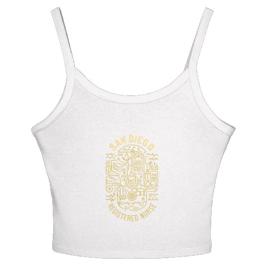 San Diego Registered Nurse Graphic Design Women's Spaghetti Strap Tank Top