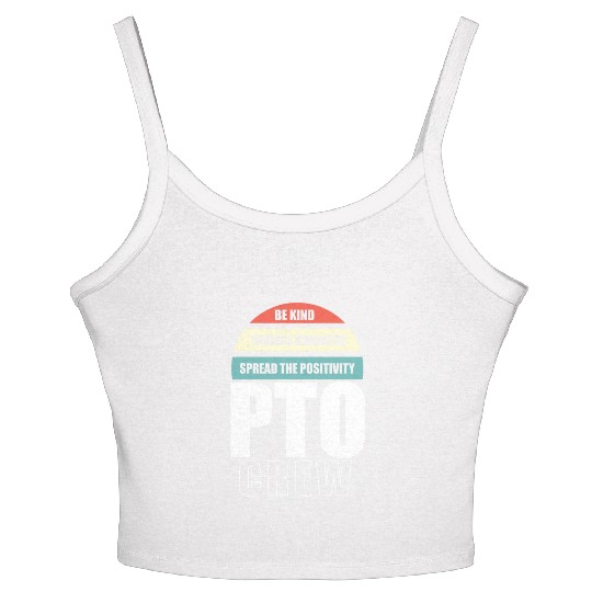 PTO Crew School Volunteer Parent Teacher Women's Spaghetti Strap Tank Top