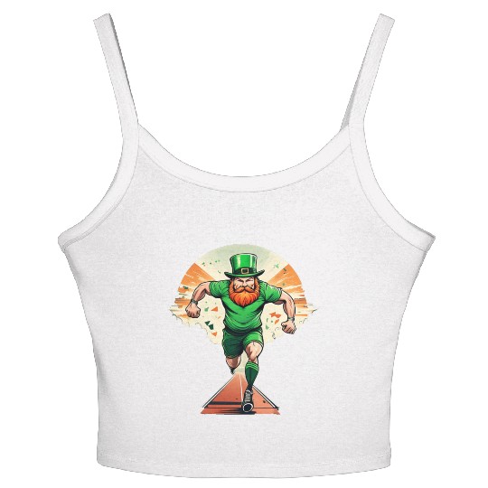 St. Patrick's Day Shamrock St Paddy's Day Running Women's Spaghetti Strap Tank Top