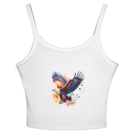 Wedge-tailed Eagle in Flight Women's Spaghetti Strap Tank Top