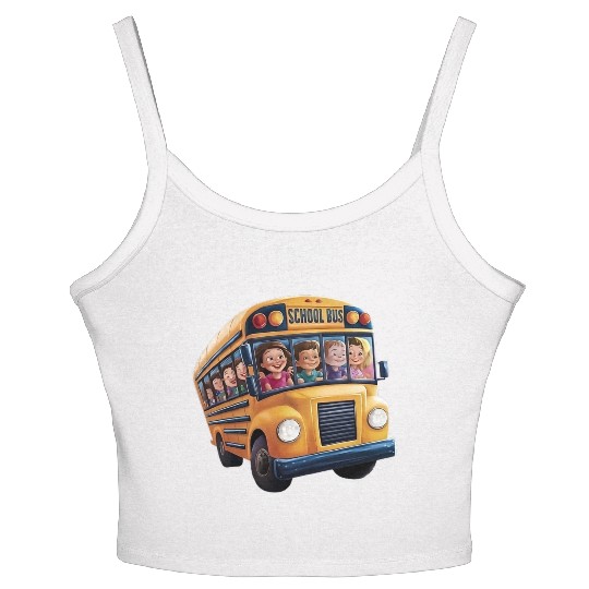 School Bus Adventures Women's Spaghetti Strap Tank Top
