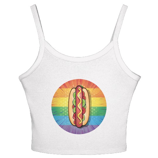 LGBTQ Hot Dog Women's Spaghetti Strap Tank Top