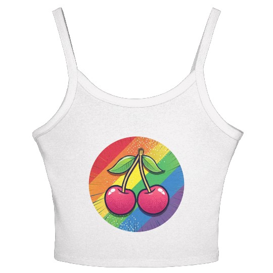 LGBTQ Cherry Women's Spaghetti Strap Tank Top