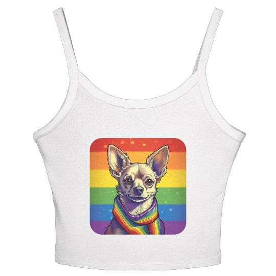 LGBTQ Chihuahua Women's Spaghetti Strap Tank Top