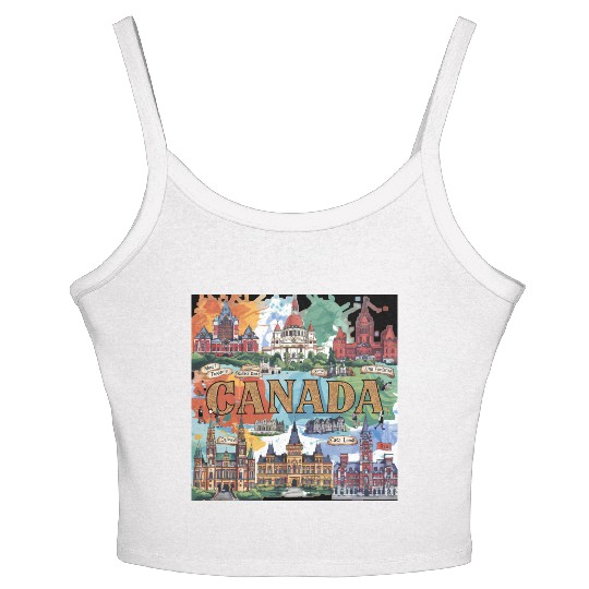 CANADA Women's Spaghetti Strap Tank Top