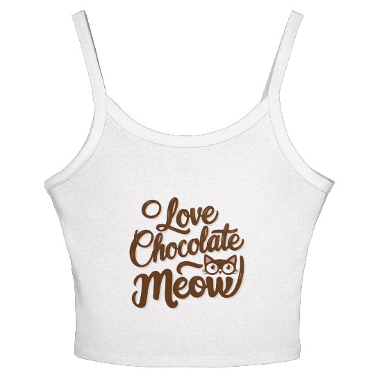 I love chocolate & cats Women's Spaghetti Strap Tank Top
