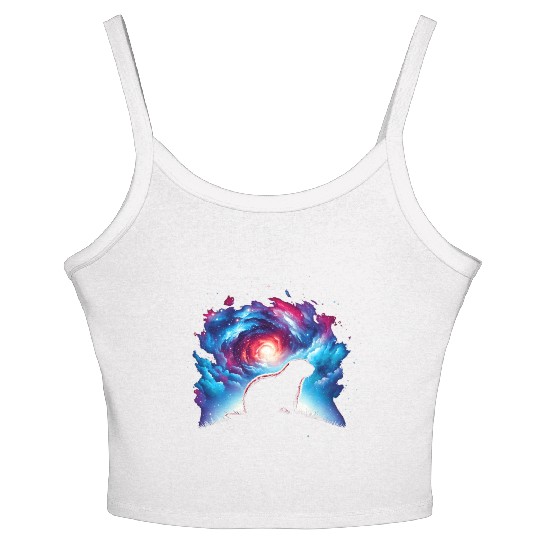 Cool Prairie Galaxy Space Art Women's Spaghetti Strap Tank Top