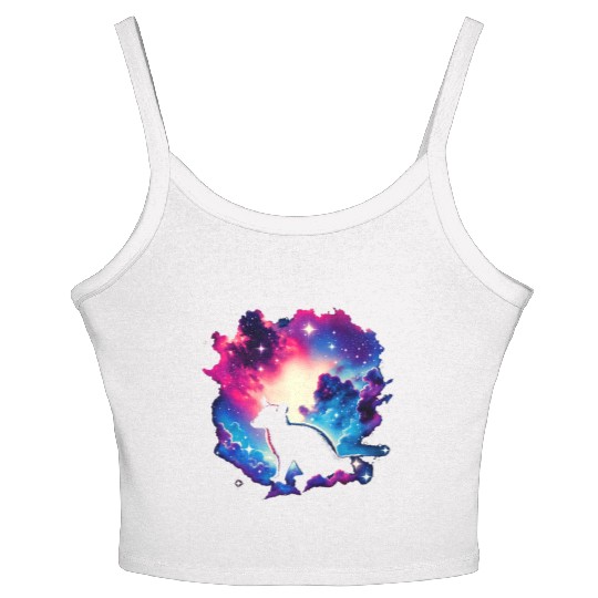 Cool Kinkajou Galaxy Space Art Women's Spaghetti Strap Tank Top