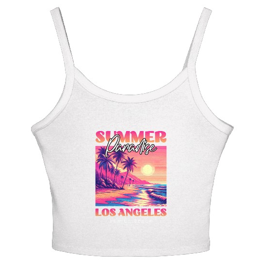 Summer Paradise Los Angeles Venice Beach Women's Spaghetti Strap Tank Top