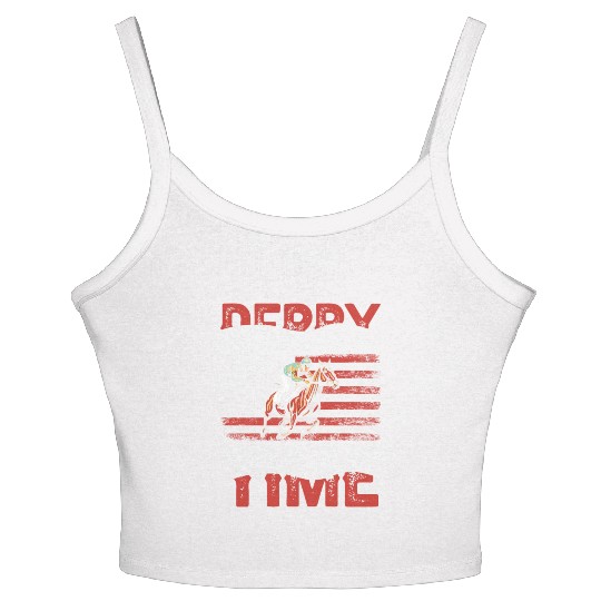 Derby Time Louisville Kentucky Horse Racing Women's Spaghetti Strap Tank Top