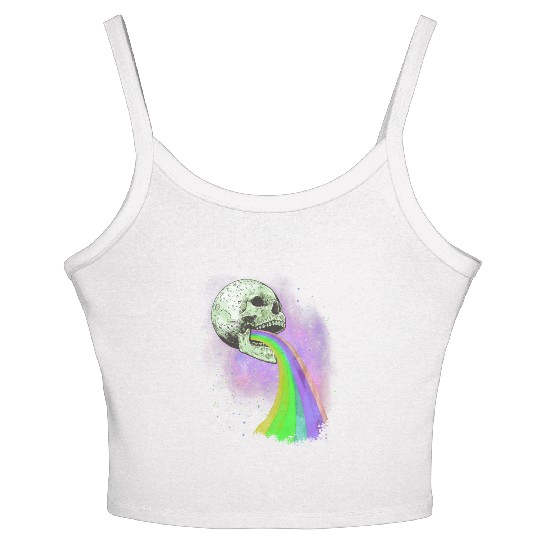 Goth Rock Satan Unicorn Festivals Death Metal Women's Spaghetti Strap Tank Top