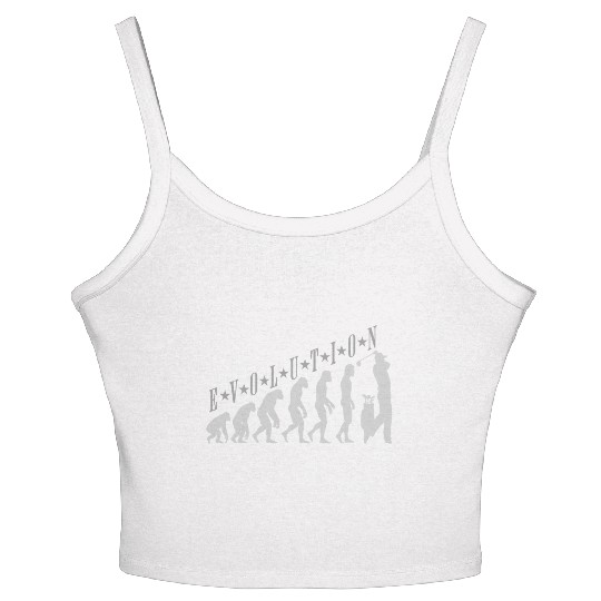 Golf Evolution design human evolution golf Women's Spaghetti Strap Tank Top