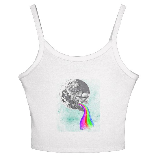 Goth Rock Satan Unicorn Festivals Death Metal Women's Spaghetti Strap Tank Top