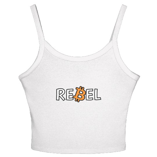 Bitcoin Rebel Cryptocurrency Enthusiast Women's Spaghetti Strap Tank Top