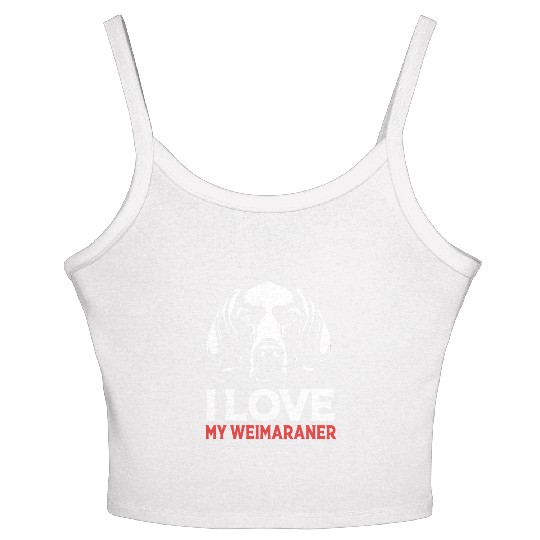 Weimaraner Dog Lover Pet I Love My Weimaraner Women's Spaghetti Strap Tank Top