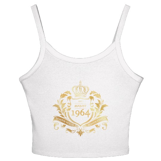 60th birthday "Semper Verum - Established 08/1964 Women's Spaghetti Strap Tank Top