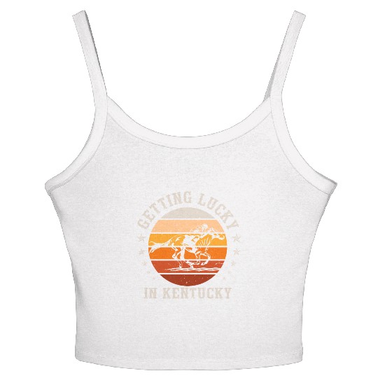 Getting Lucky In Kentucky Horse Racing Women's Spaghetti Strap Tank Top