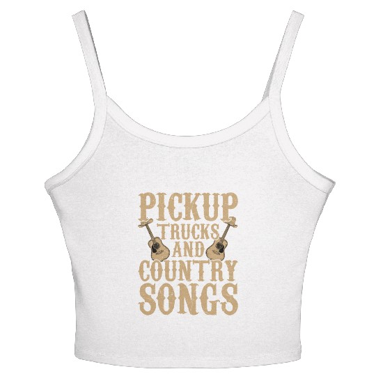Pickup Trucks and Country Songs Western Cowboy Women's Spaghetti Strap Tank Top