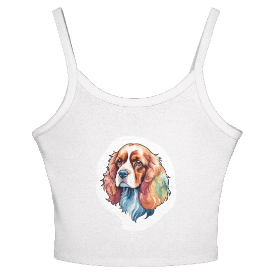 American Cocker Spaniel Watercolor Women's Spaghetti Strap Tank Top