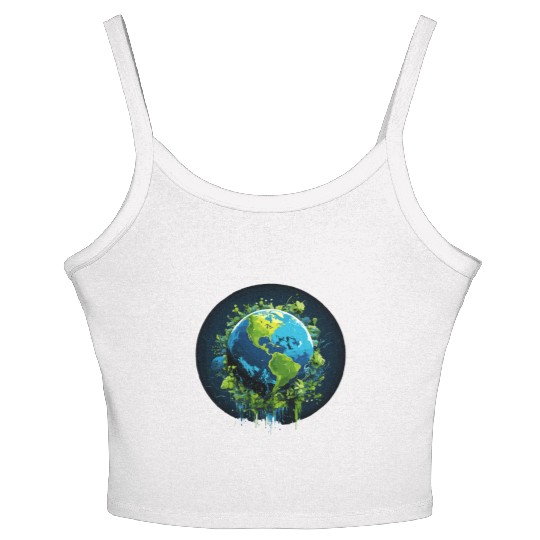 Respect Your Mother Earth Day Save Our Planet Women's Spaghetti Strap Tank Top