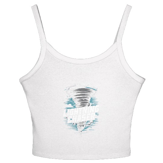 Tornado Chasing Adventures: Embrace Nature's Fury Women's Spaghetti Strap Tank Top