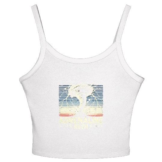 Tornado Chasing Adventures: Embrace Nature's Fury Women's Spaghetti Strap Tank Top
