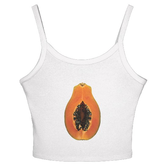 Papaya Realistic Women's Spaghetti Strap Tank Top