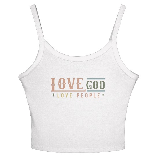 Love God Love People Women's Spaghetti Strap Tank Top