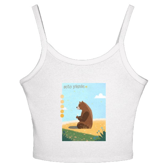 solo picnic for outdoor picnics Women's Spaghetti Strap Tank Top