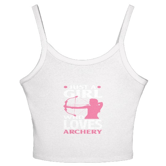 Bow Woman Girl Archery Women's Spaghetti Strap Tank Top
