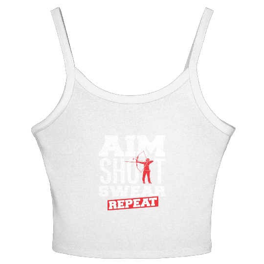 Bow Aiming Swear Archery Women's Spaghetti Strap Tank Top