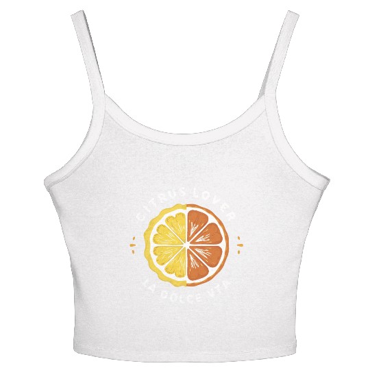 Citrus Lover la Dolce Vita Women's Spaghetti Strap Tank Top
