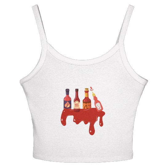 Hot Sauce Hot Sauces Foodie Tea Spicy Hot Women's Spaghetti Strap Tank Top