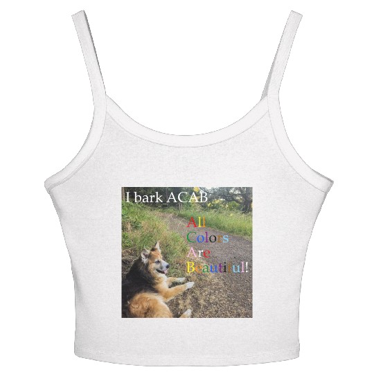 I bark ACAB Women's Spaghetti Strap Tank Top
