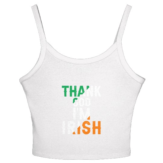 St Patricks Thank God Im Irish Premium Women's Spaghetti Strap Tank Top