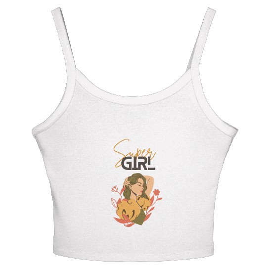 Super girl Women's Spaghetti Strap Tank Top