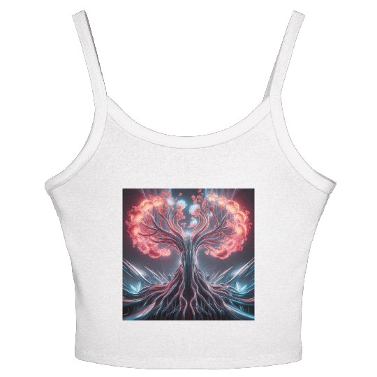 Biomechanical Blossom Women's Spaghetti Strap Tank Top