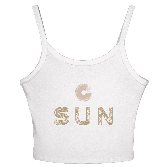 sun Women's Spaghetti Strap Tank Top, Sun Women's Spaghetti Strap Tank Top, Women's Spaghetti Strap Tank Top, Celestial, Vintage