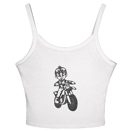 Wheelie Silly: Dirt Bike Comics & Rider Fails 001 Women's Spaghetti Strap Tank Top