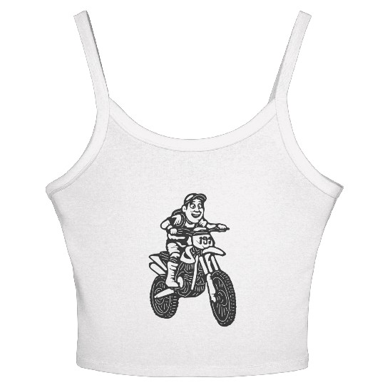 Wheelie Silly: Dirt Bike Comics & Rider Fails 016 Women's Spaghetti Strap Tank Top
