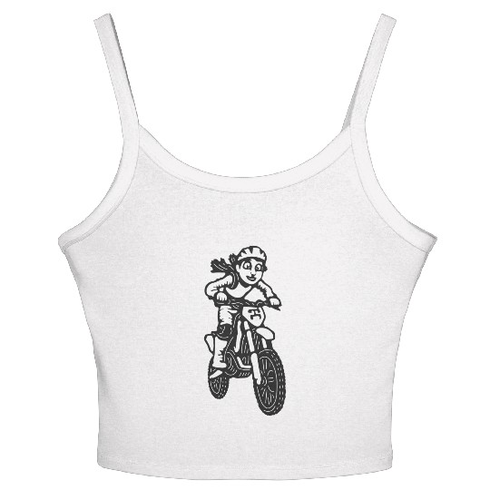 Wheelie Silly: Dirt Bike Comics & Rider Fails 013 Women's Spaghetti Strap Tank Top