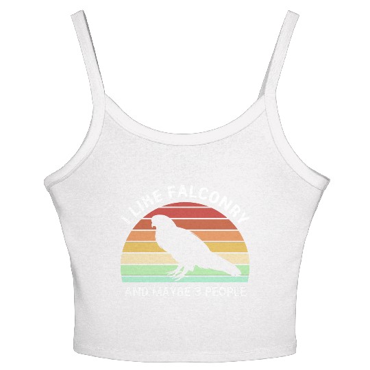 Retro I Like Falconry And Maybe Three People Women's Spaghetti Strap Tank Top