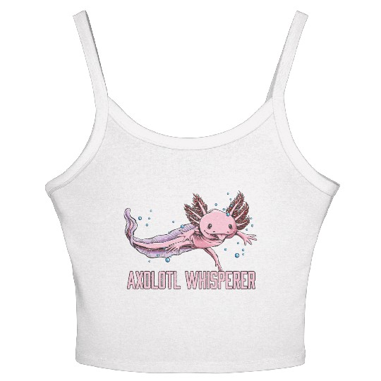 Axolotl Whisperer Salamander Animal Lover Amphibia Women's Spaghetti Strap Tank Top