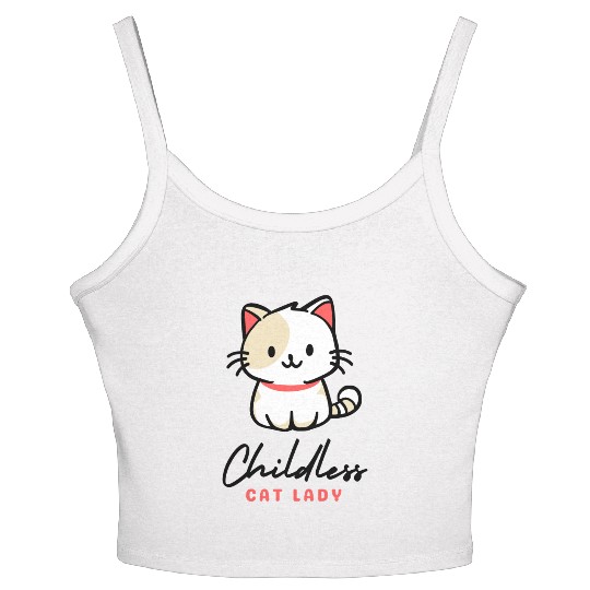 Childless Cat Lady, cat-loving lifestyle Women's Spaghetti Strap Tank Top