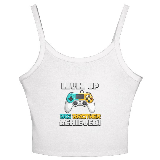 Funny Big Brother Level Up Women's Spaghetti Strap Tank Top