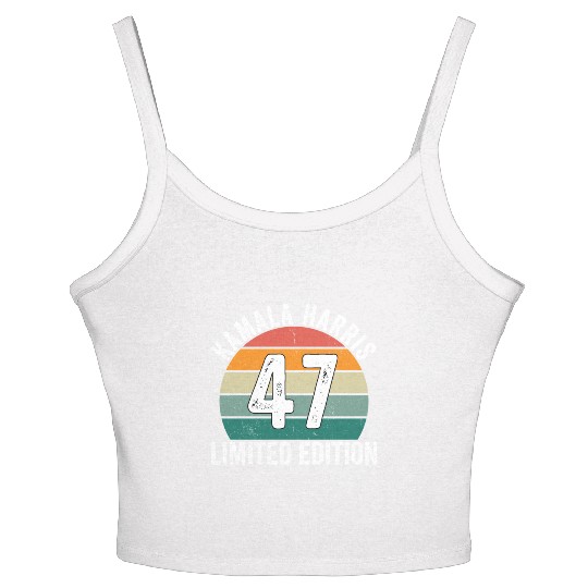 Kamala Harris 47 Limited Edition Vintage Sunset Women's Spaghetti Strap Tank Top